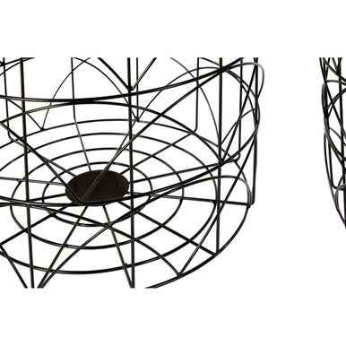 Hege Set Of 2 Black Wire Basket Tables