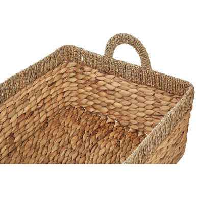 Lidi Set Of 3 Double Seagrass Rim Storage Baskets