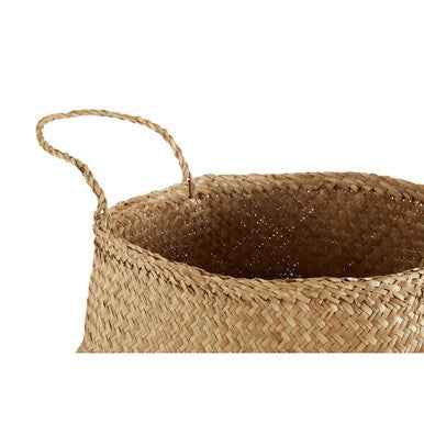 Black And Natural Small Seagrass Basket