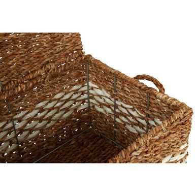Lidi Set Of Three Rectangular Seagrass Baskets With Lids