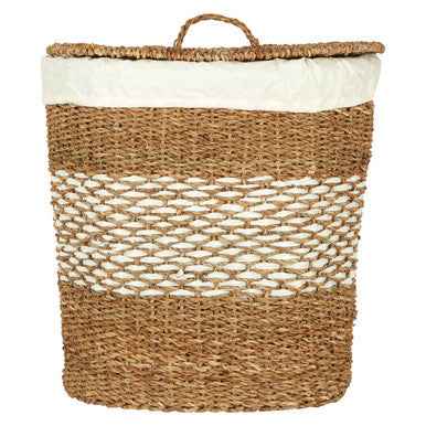 Oval Multi Seagrass Basket With Lid