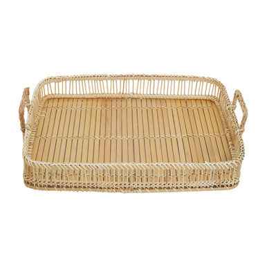 Rustic Rattan/Bamboo Natural Rectangular