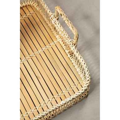Rustic Rattan/Bamboo Natural Rectangular