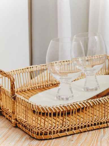 Rustic Rattan/Bamboo Natural Rectangular