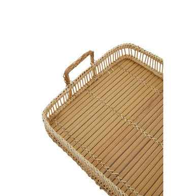 Rustic Rattan/Bamboo Natural Rectangular