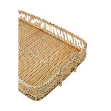 Rustic Rattan/Bamboo Natural Rectangular