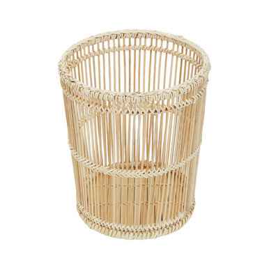 Rustc Natural Rattan And Bamboo Waste Bin