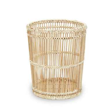 Rustc Natural Rattan And Bamboo Waste Bin