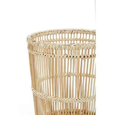 Rustc Natural Rattan And Bamboo Waste Bin