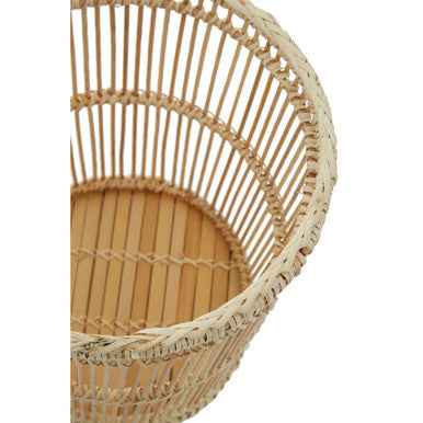 Rustc Natural Rattan And Bamboo Waste Bin