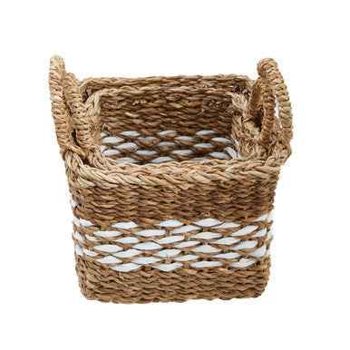 Lidi Set Of Two Square Seagrass Baskets