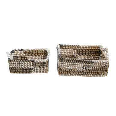 Lidi Set Of Two Straw Baskets