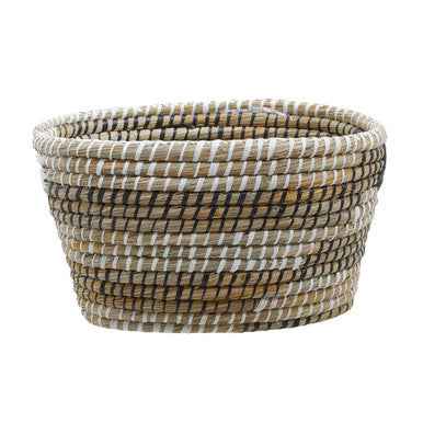 Lidi Set Of Three Oval Straw Baskets