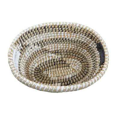 Lidi Set Of Three Oval Straw Baskets