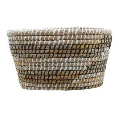 Lidi Set Of Three Oval Straw Baskets