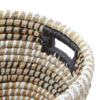 Lidi Set Of Three Oval Straw Baskets