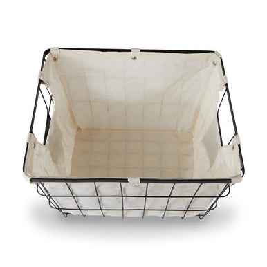 Harga Large Matte Black Wire Storage Bas