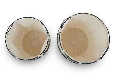 Harga Set Of Two Matte Black Laundry Baskets