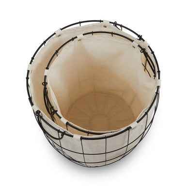 Harga Set Of Two Matte Black Laundry Baskets