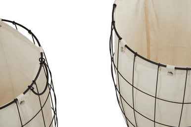 Harga Set Of Two Matte Black Laundry Baskets