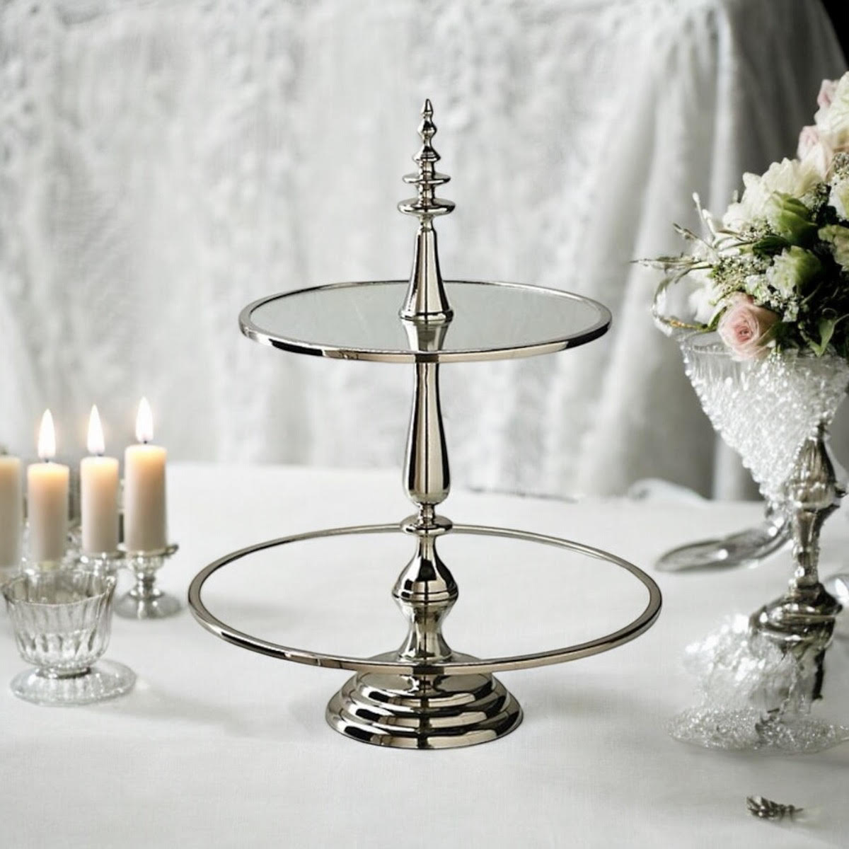 54CM 2 TIER CAKE STAND