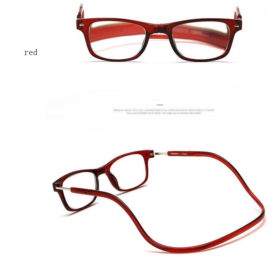 Portable Magnetic Absorption Hang Neck Reading Glasses Men Magnet Reading Glasses Women Diopter Glasses