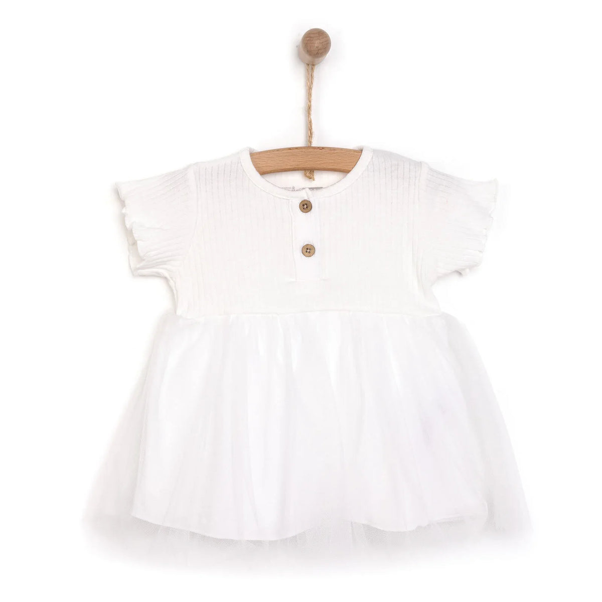 HelloBaby Short Sleeve Interlock Baby Dress (3 Months to 12 Months)