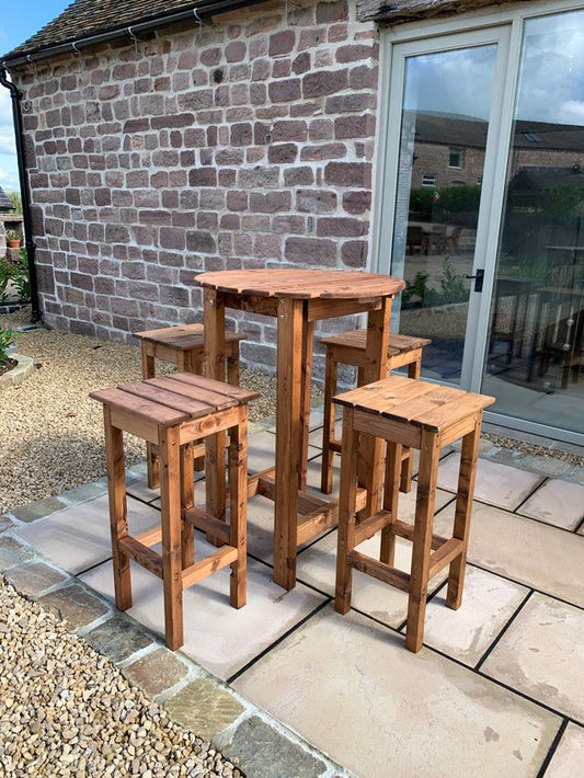 Charles Taylor Trading Alfresco Bar Set Four Seater Four seater Brown