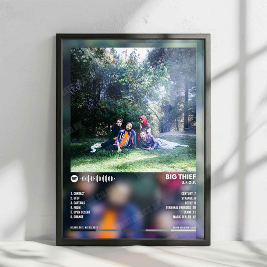 Big Thief "U.F.O.F." Album Cover Poster - with Complete Tracklist