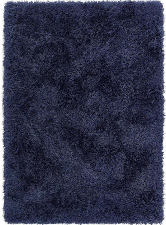 Extravagance Navy Shaggy Rug
