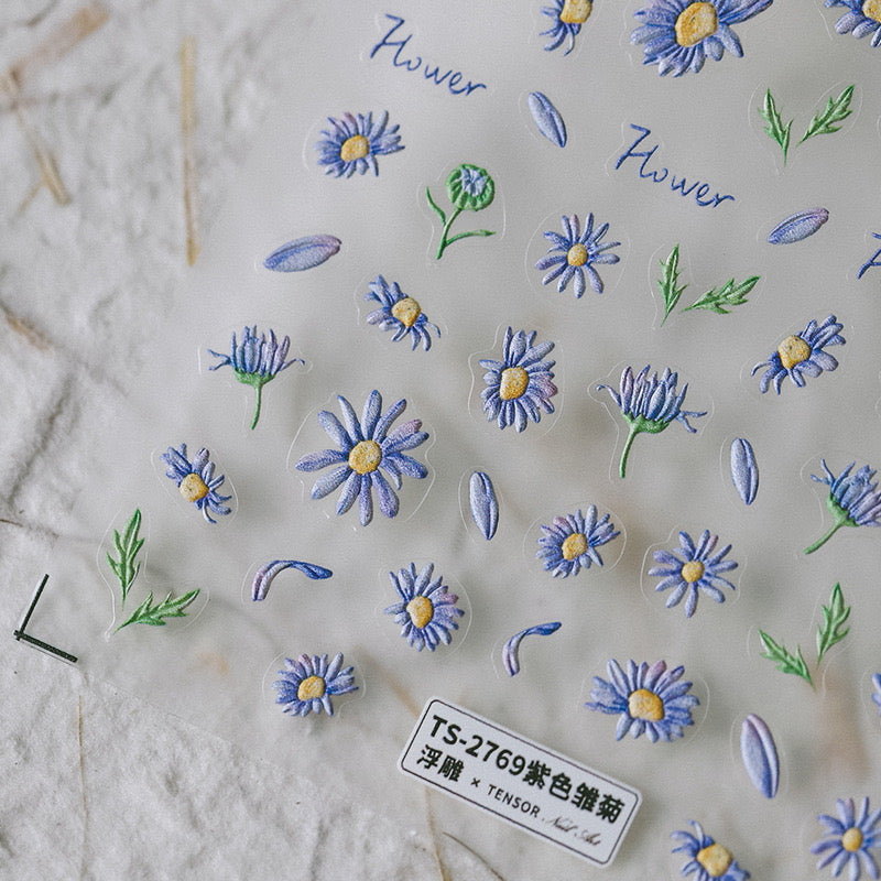 Hello Claws | Purple Daisy Nail Deco Sticker