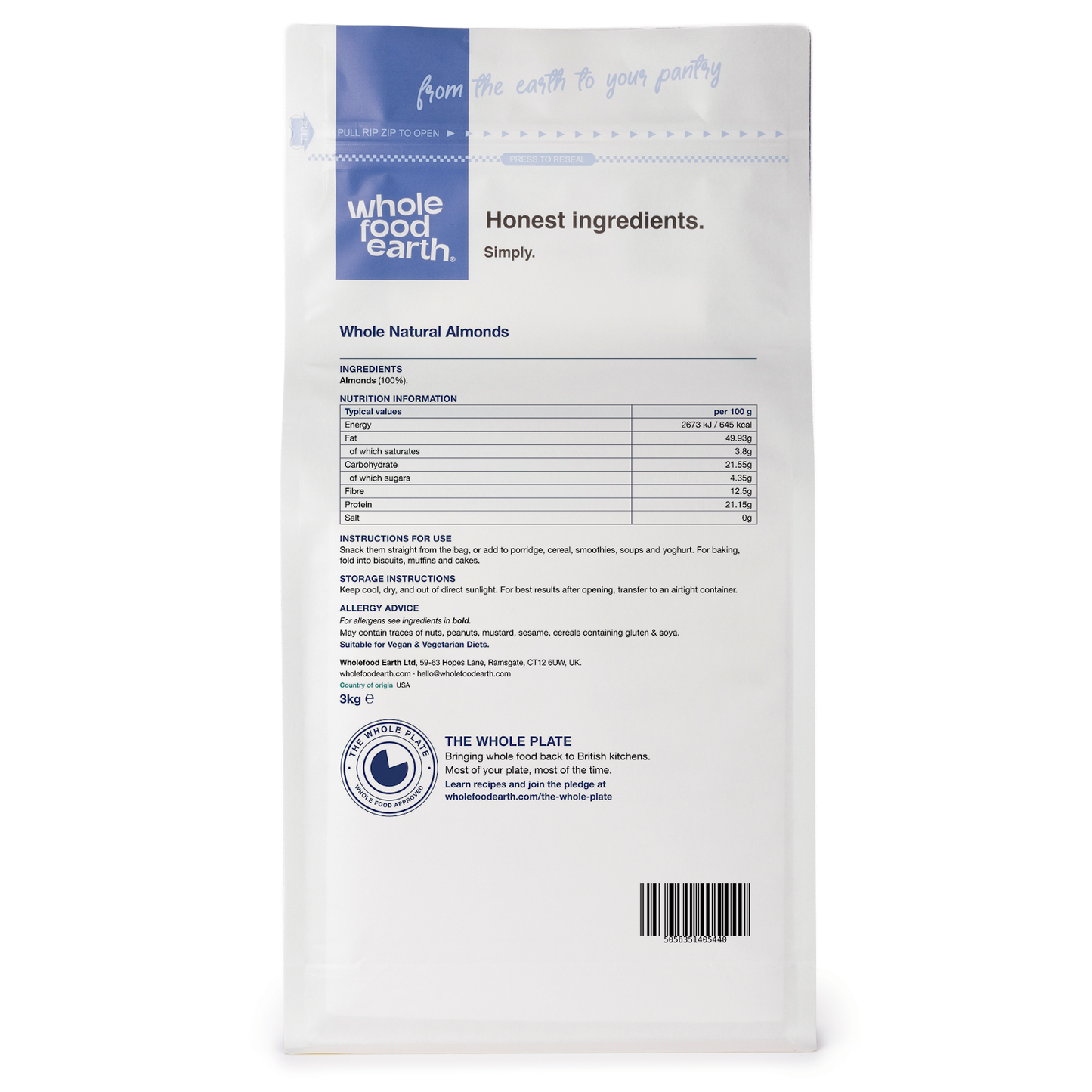 Whole Natural Almonds