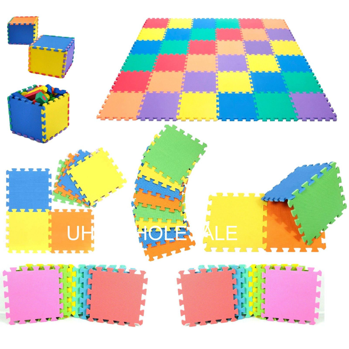 3 PACKS MULTICOLOR EVA INTERLOCKING Mat 30 x 30