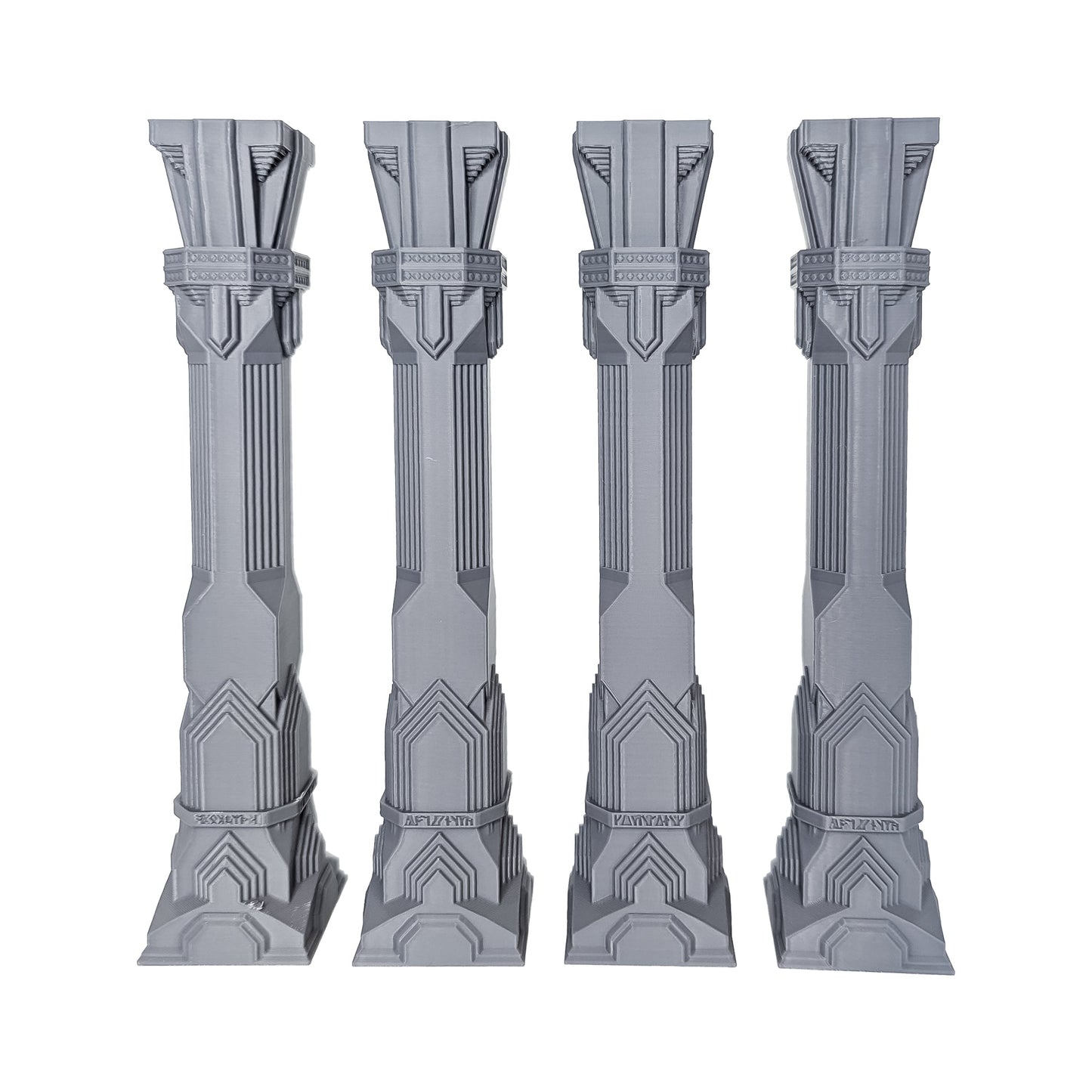 4x Ruined Pillars – Fantasy DnD Terrain for 28mm/32mm Minis