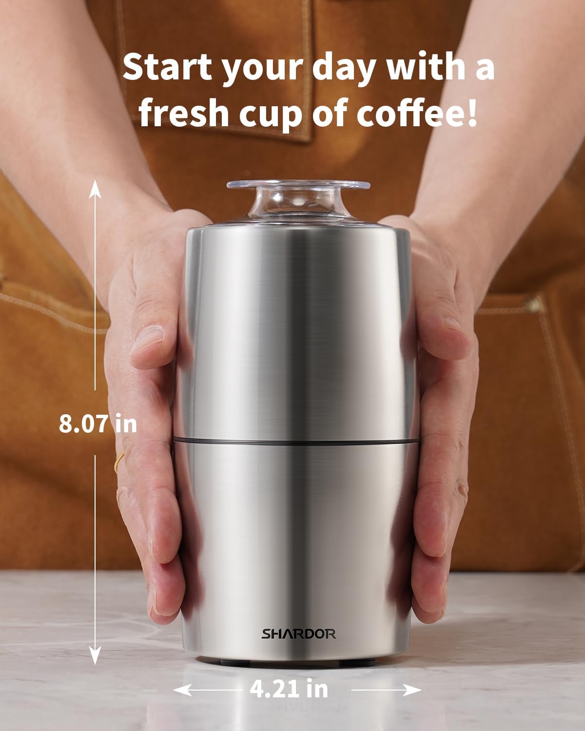 Coffee Grinder 300W Stainless Steel Low Noise Electric Grinder SHARDOR