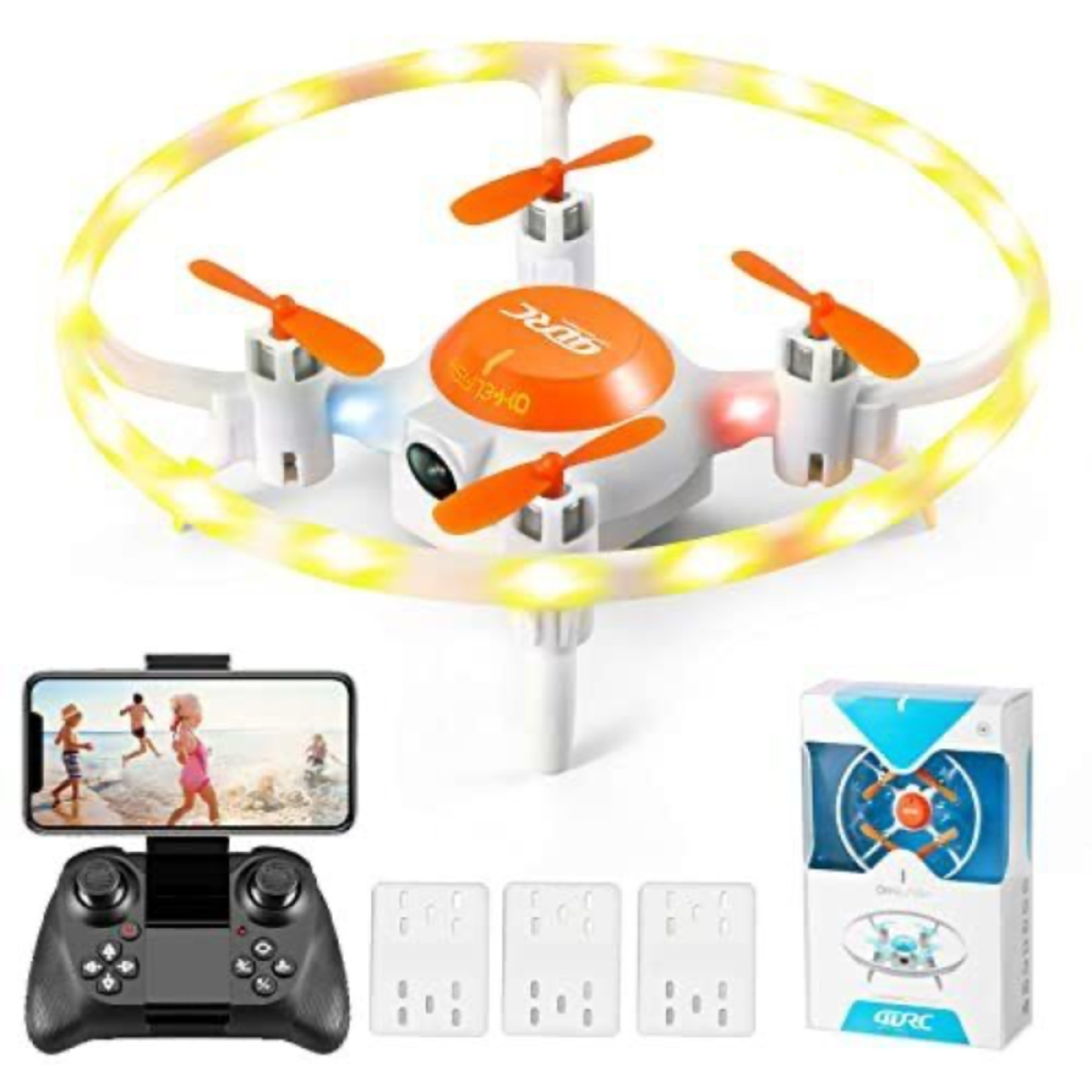 4DRC V5 Kids and Beginners Mini RC Drone V5 RC Quadcopter with 1080P HD Wide Angle Camera,Drones suitable for children and beginners,Logistics is randomly sent by Evri/Royal Mail/DPD.