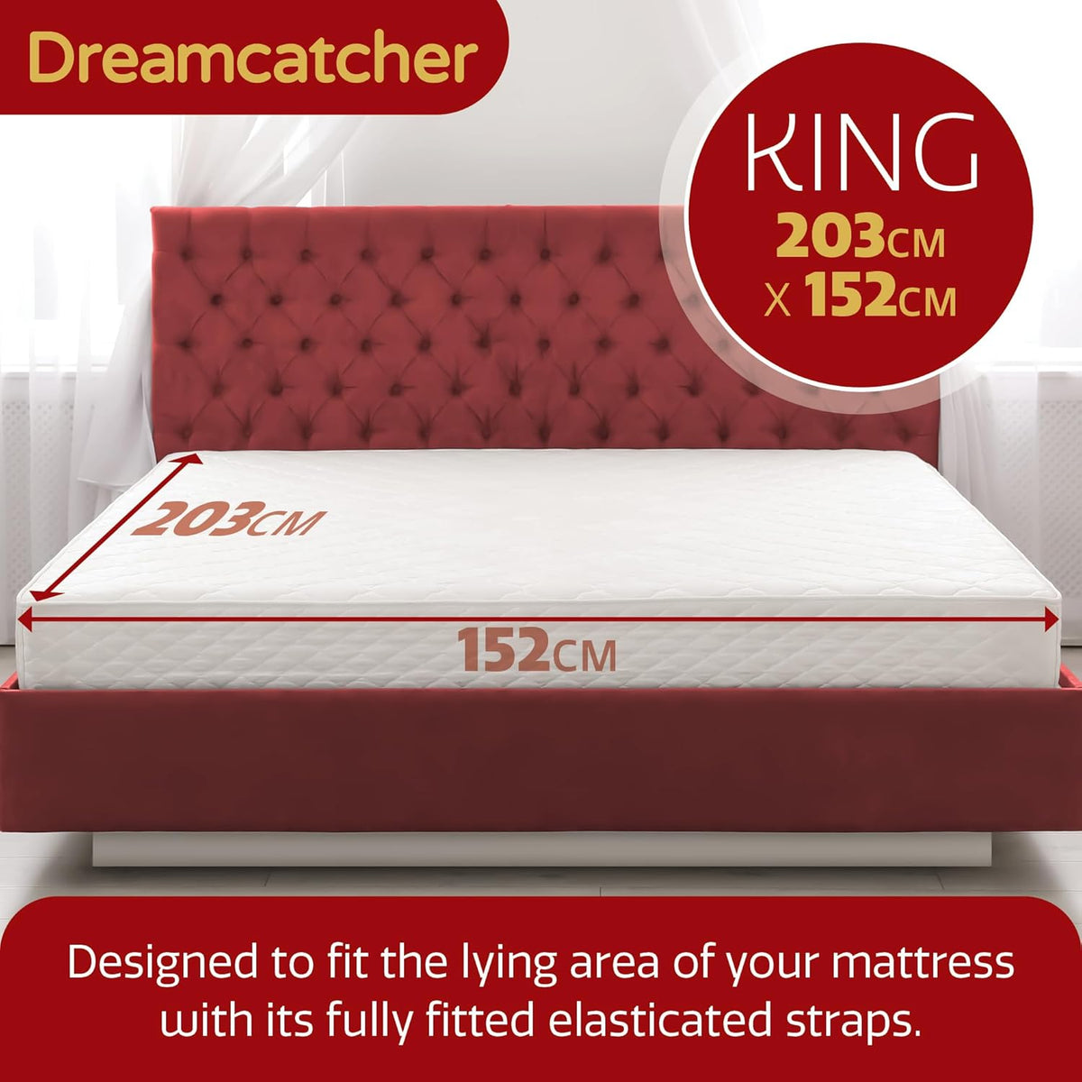 King Size Electric Blanket 203x152cm Soft Fleece Polyester Dreamcatcher