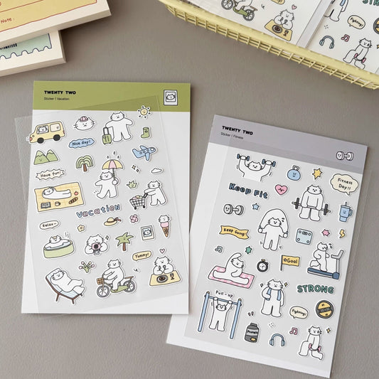 Twenty Two | Mini Kitty Summer Sticker
