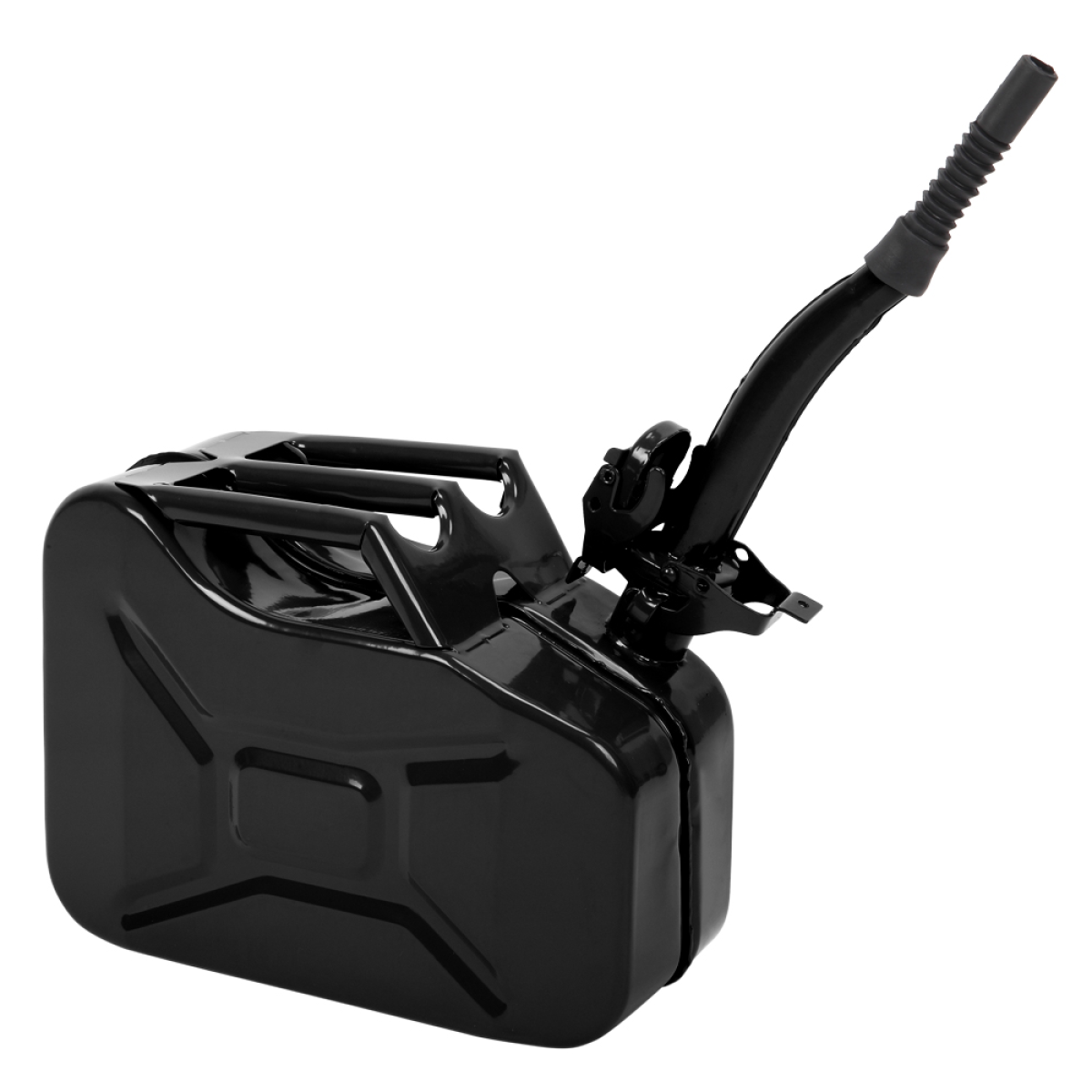 1PC 10L Black Iron Oil Can with 0.8mm Spout, Heavy-Duty Metal Lubricant Dispenser