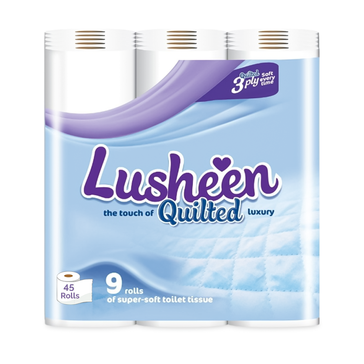 TASK LUSHEEN WHITE X 45 LUXURY SOFT TOILET ROLLS