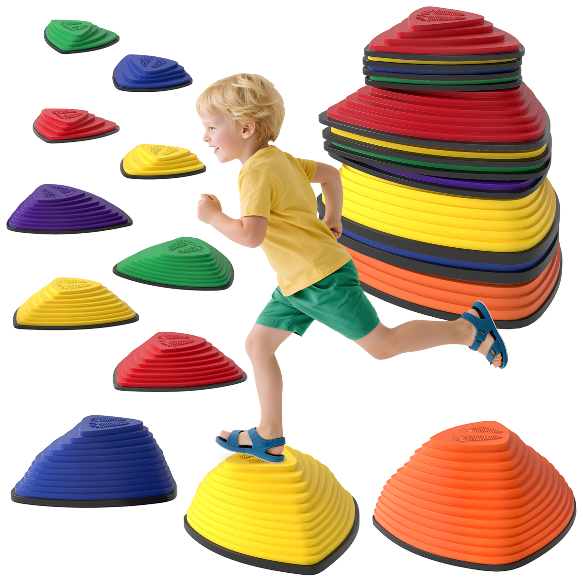 AIYAPLAY 11 Pieces Stepping Stones for Balance and Motor Skills