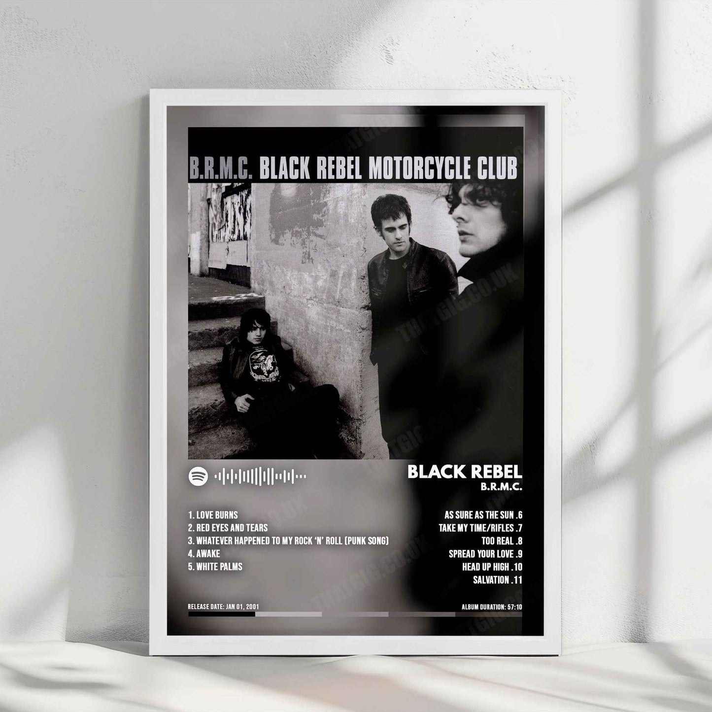 Black Rebel Motorcycle Club "BRMC" Album Cover Poster - with Complete Tracklist