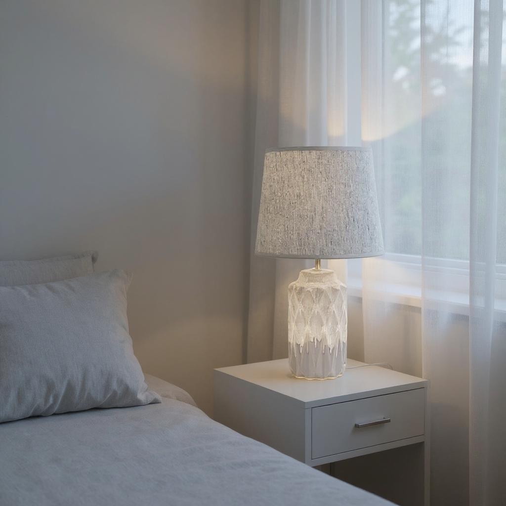 43CM HAND FINISHED LAMP AND SHADE