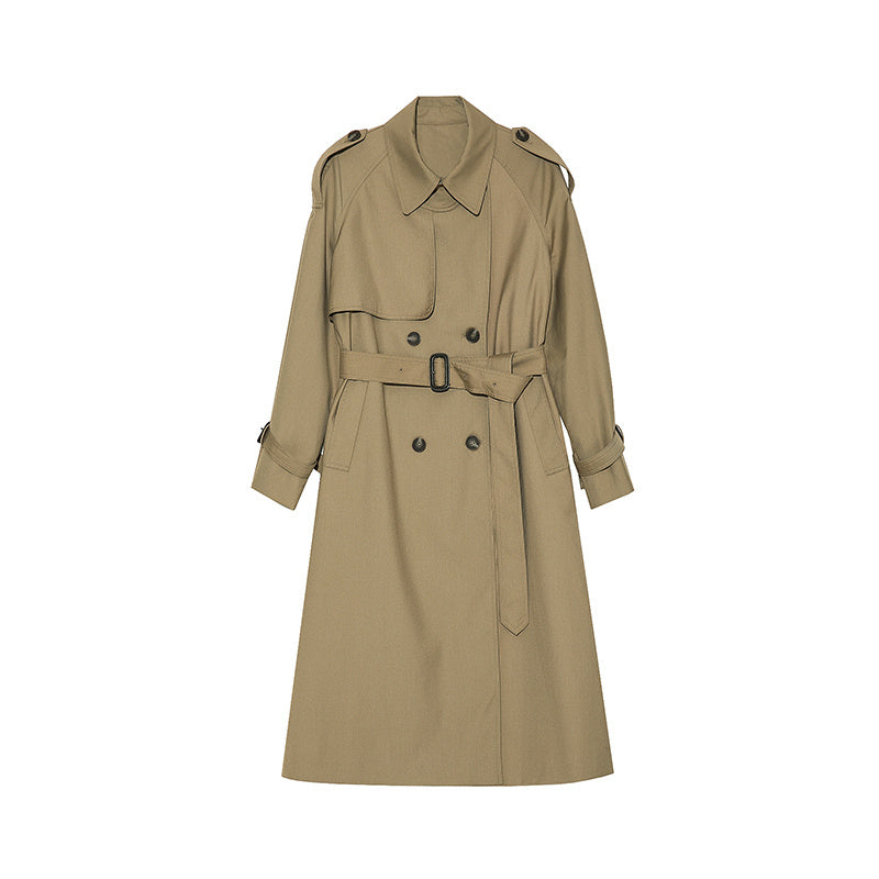British Double-breasted Drape Loose Mid-length