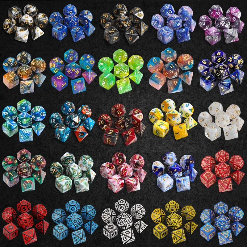 Mystery D&D Dice Blind Bag 7pc Lucky Dip, PATHFINDER TTRPG