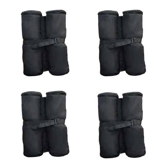 Outsunny  4 Pc Gazebo Sand Bag Weight Set-Black Black 14cm x 14cm x42cm