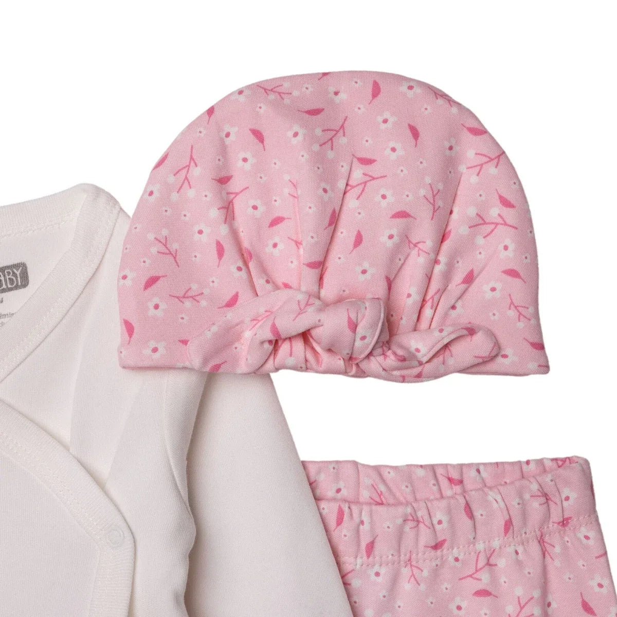 HelloBaby "Hello Little One" Slogan Baby Hat, Vest & Bottoms Set (Newborn to 6-9 Months)