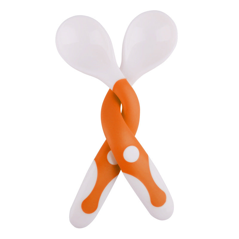 BabbCare Curved Baby Spoon Fork Set - BPA-Free Ergonomic Toddler Utensils