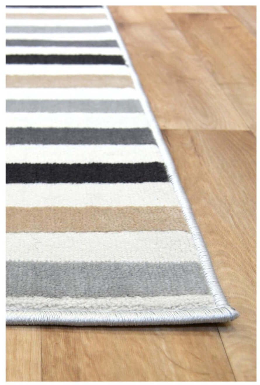 Abstract Multicolour Stripe Rug | R469A