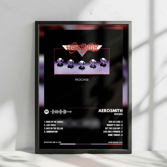 Aerosmith "Rocks" Album Cover Poster - with Complete Tracklist